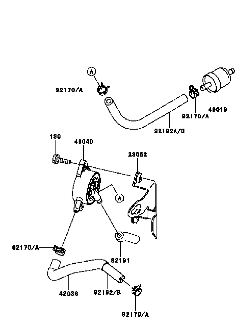 Kawasaki Fh580v-Cs25 Fuel Tank And Fuel Valve Diagram and Parts List for H1952 55AI4HPD750-WAM Cub Cadet Lawn Mower